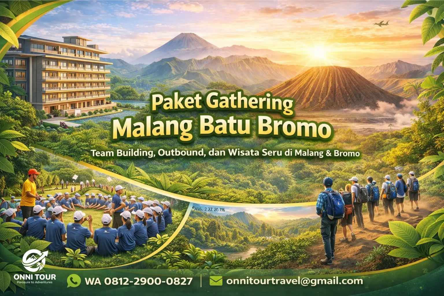 Paket gathering Malang Batu Bromo untuk outing kantor dan team building di Kota Batu dan Gunung Bromo