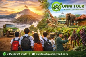 Wisata edukasi Malang Batu Bromo untuk program study tour sekolah bersama Onni Tour dengan konsep pembelajaran lapangan yang interaktif
